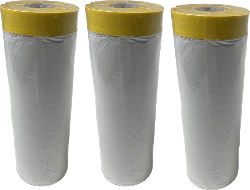 3x Abdeckfolie Malerkrepp Klebeband Abdeckband Masker Tape 1500mm/33m Malerplane