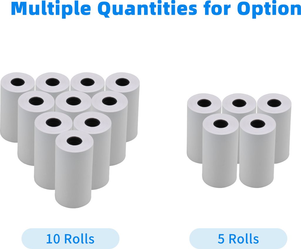 10 kusov bielych prázdnych kotúčov termopapiera 57 x 30 mm Obrázok produktu 3