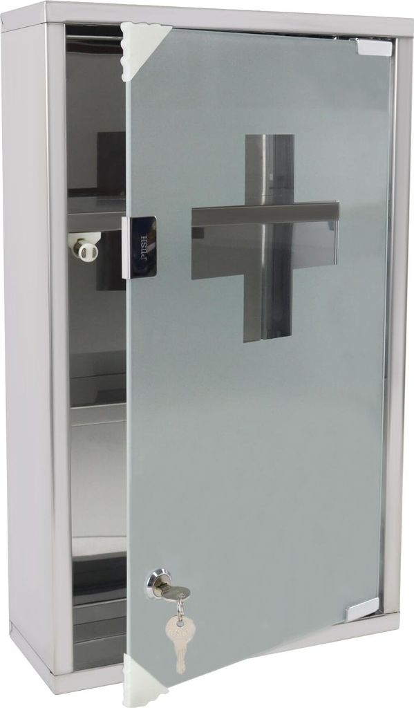 Lékárnička TWOLIIN z nerezové oceli 30 x 12 x 50 cm, 3 Obrázek produktu 