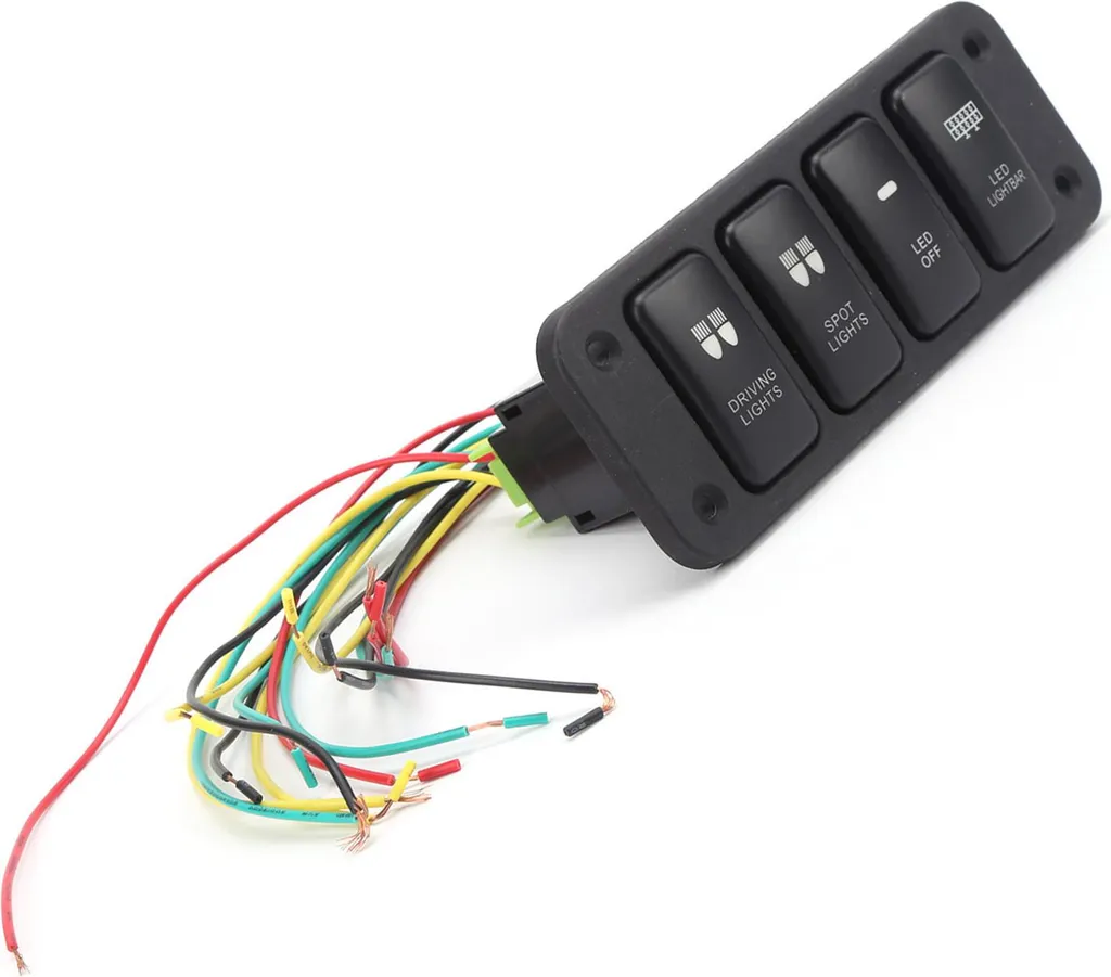 Switch Panel 4 Vie 12V LED Blu per Toyota Hilux e Vigo | Design Pro