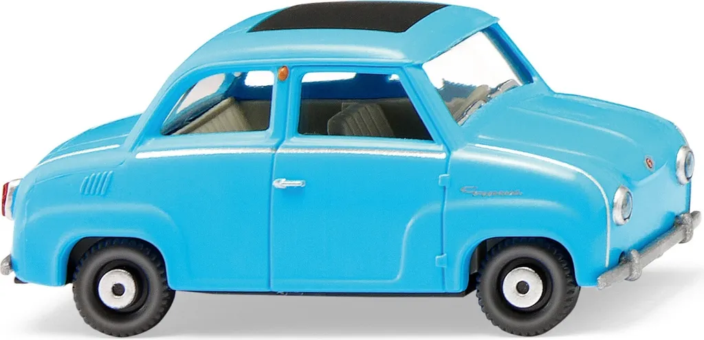 Aménagez votre diorama HO avec la Goggomobil Wiking 018498 bleu glacé 1:87