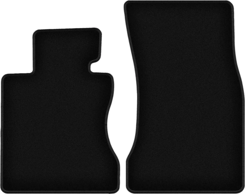 Wielganizator Tappetini anteriori in velluto per BMW 5 E60 (2003-2010, berlina) neri, set 2 pz, con fissaggi