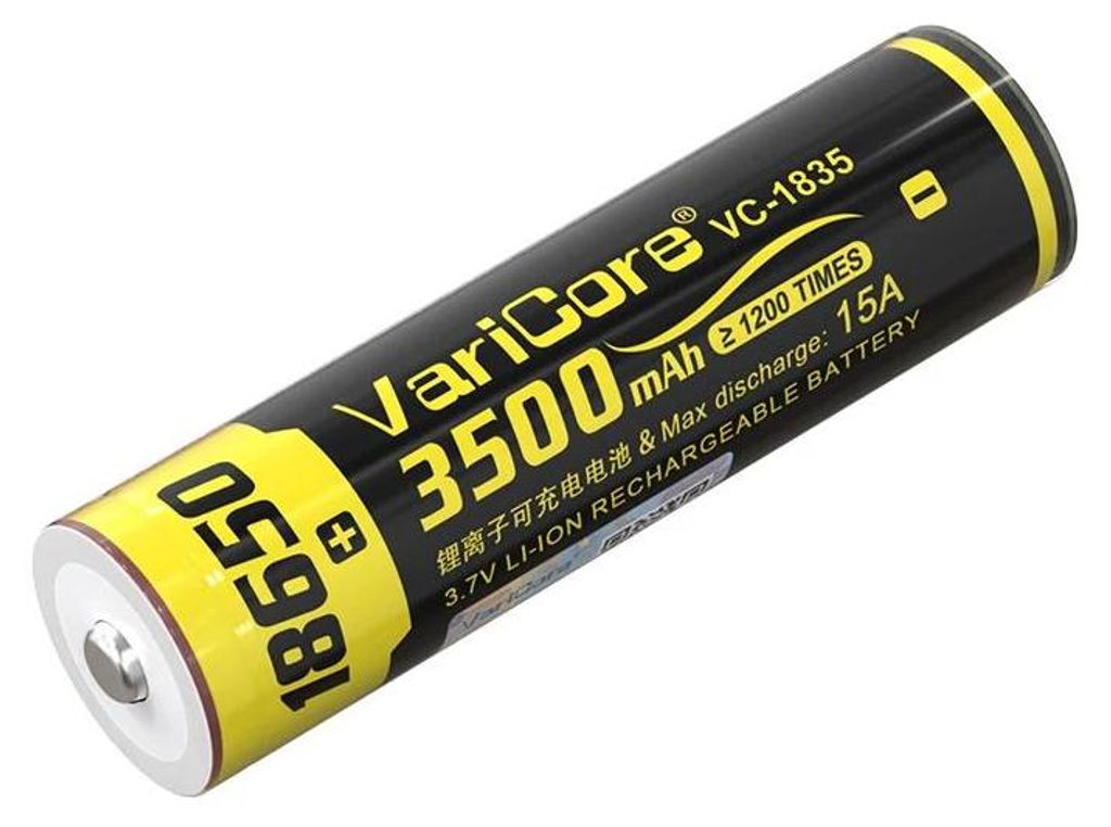 18650 Lithium-Ionen-Akku - VC-1835 Wiederaufladbare Batterie 3,7V 3500mAh - Mit PCB Schutzschaltung - Für Taschenlampe und Heimenergie - 18er Pack