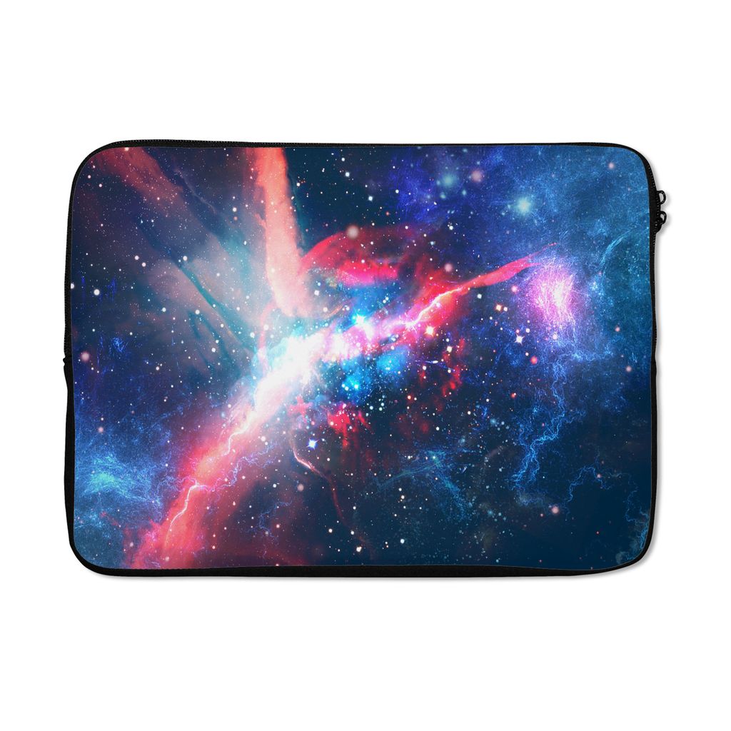 MuchoWow Laptop Hülle 13 Zoll Raum - Licht - Blau Laptoptasche - Laptophülle - Sleeve - Rundumschutz