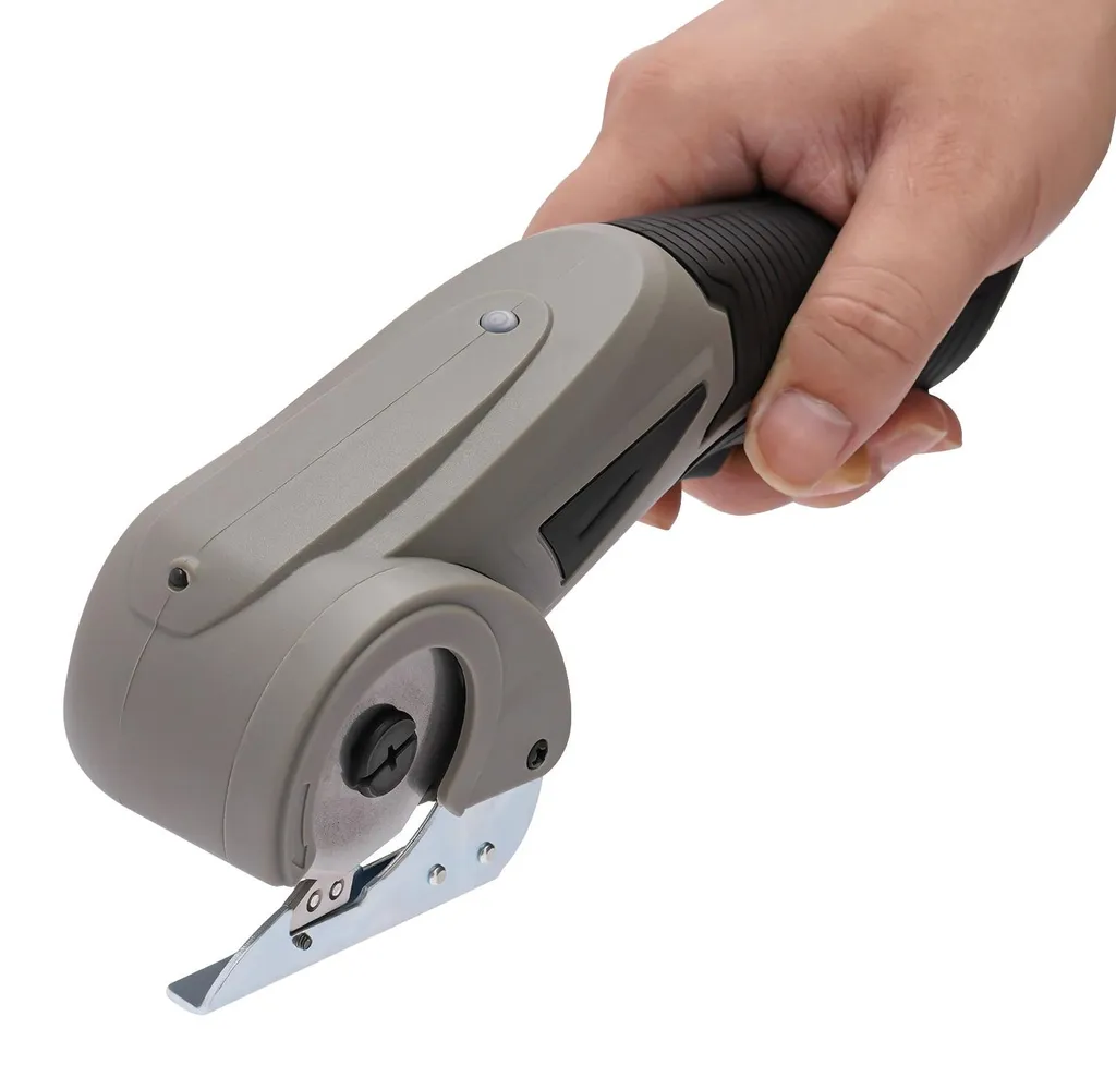 Ciseaux électriques rotatifs gris EU compacts pour couture et bricolage - 4