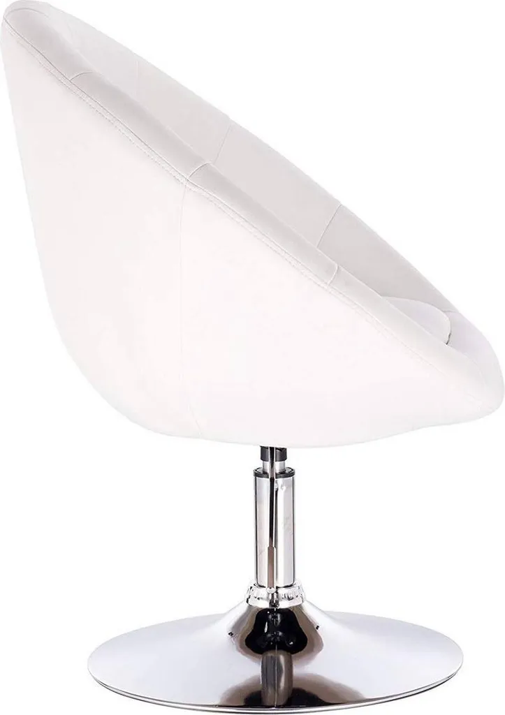 Chaise de cuisine blanche réglable en hauteur avec dossier confortable - 5