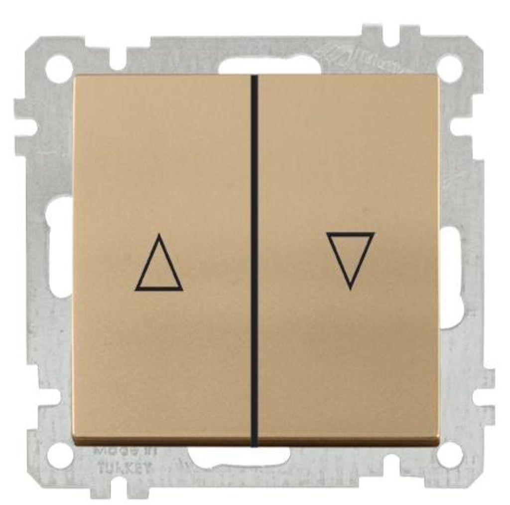 Jalousie-/Rolladentaster Gold Optik – Unterputz IP20 für Innen – CANDELA