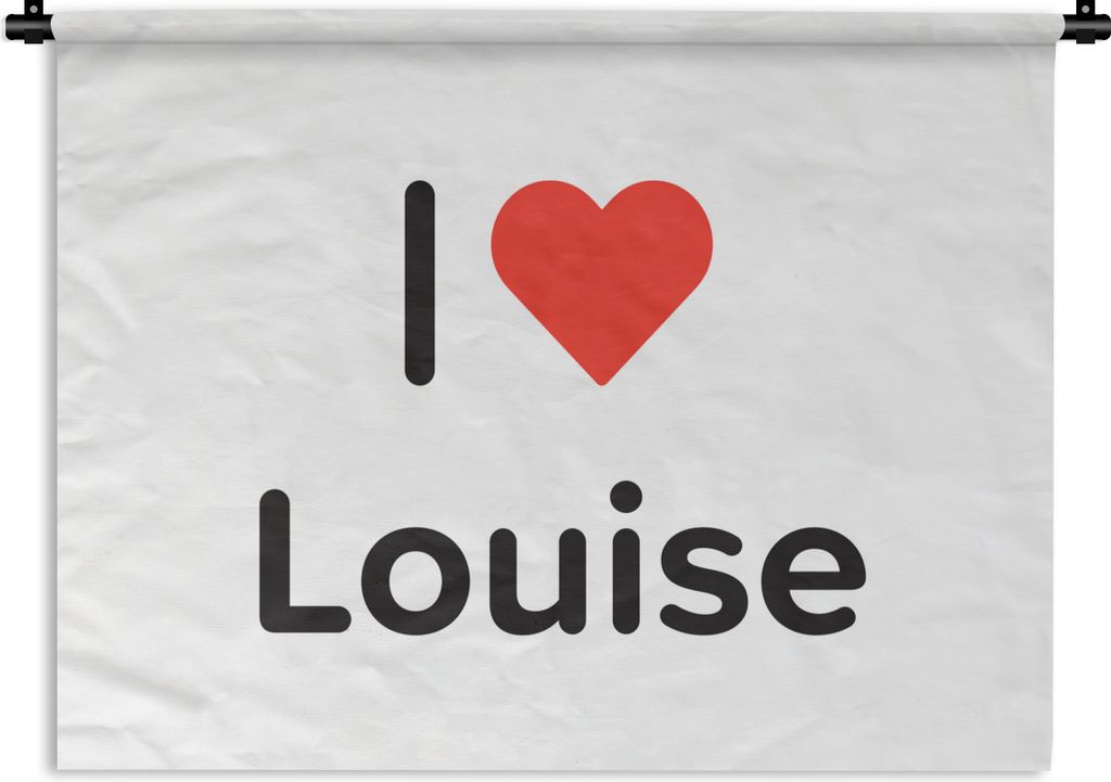 MuchoWow Wandteppich Wandbehang Ich liebe - Louise - Mädchen 150x112 cm Tapisserie Dekoration Wandtuch - Wanddecke - Wandteppiche