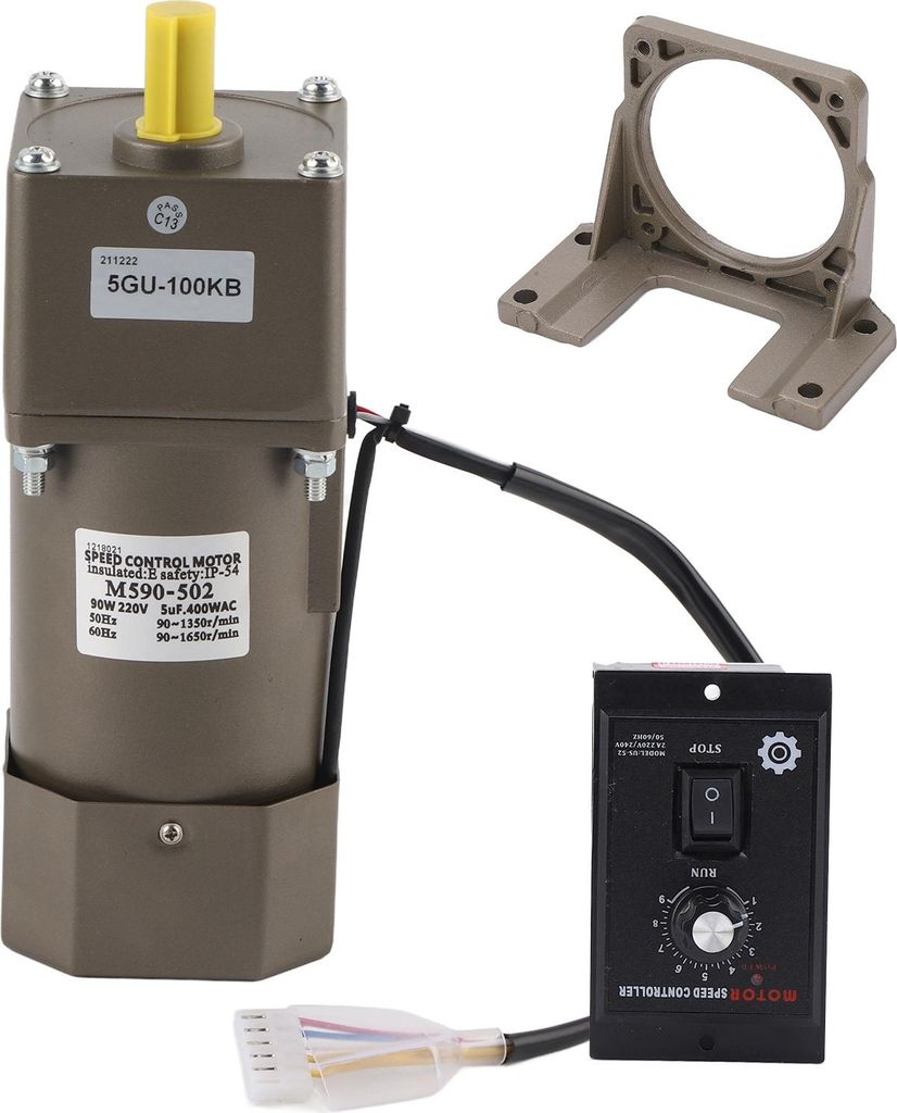 Wechselstrom 220V 90W Einphasen-Asynchron-Getriebemotor, einstellbare Drehzahl (100K)