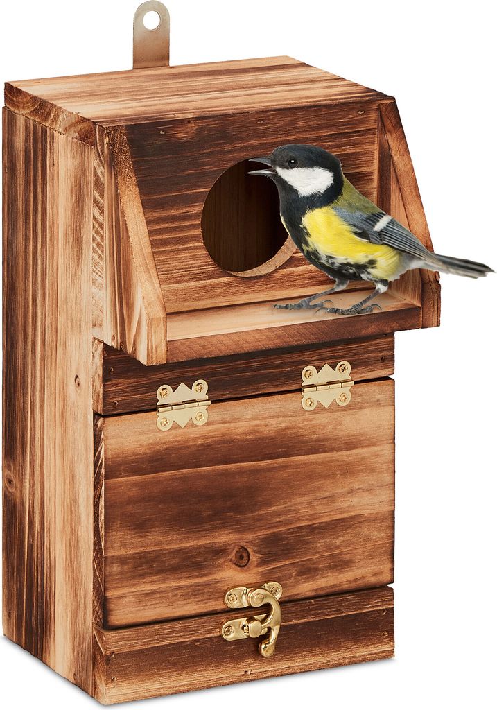 relaxdays Nistkasten mit Reinigungsklappe