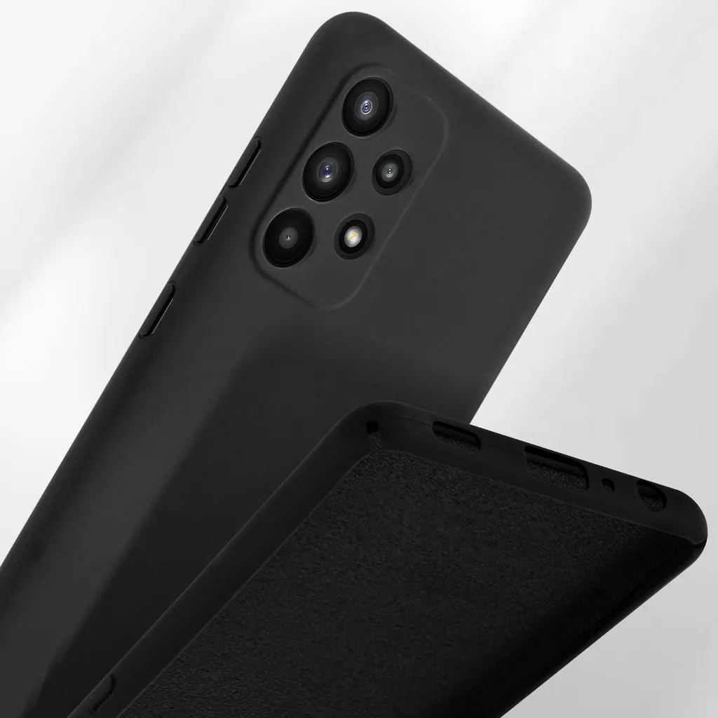 Avizar, custodia semirigida in silicone per Samsung Galaxy A32, soft touch, nero - 6