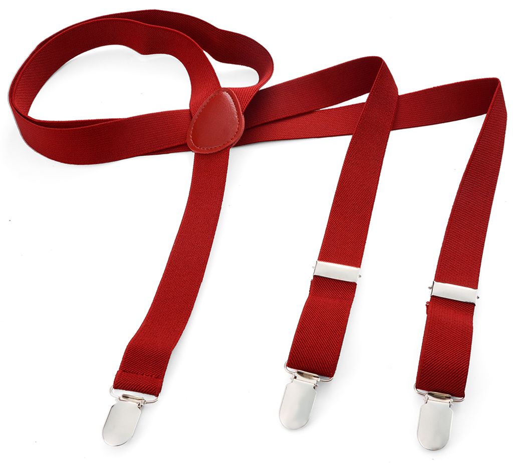 Hosentraeger Y Form schmal Rot