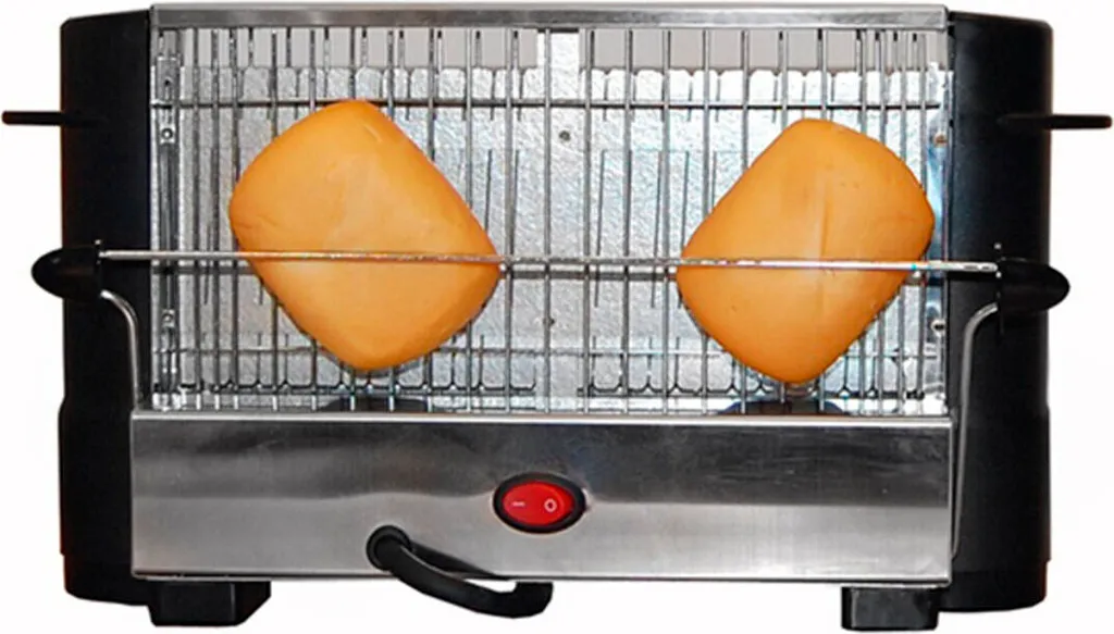 Grille-pain 2 fentes COMELEC 800W Noir pour Tartines et Baguettes