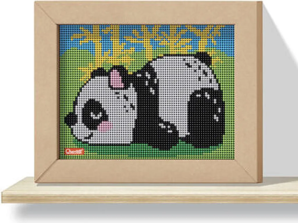 Quercetti Pixel Art 4 Kawaii Panda Mosaïque de Chevilles Colorées 0807