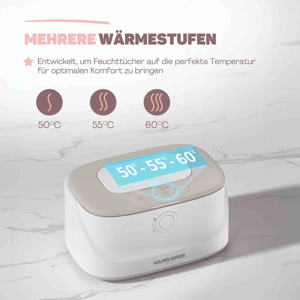 Boîte Chauffe-lingettes Bébé à Température Constante et Veilleuse