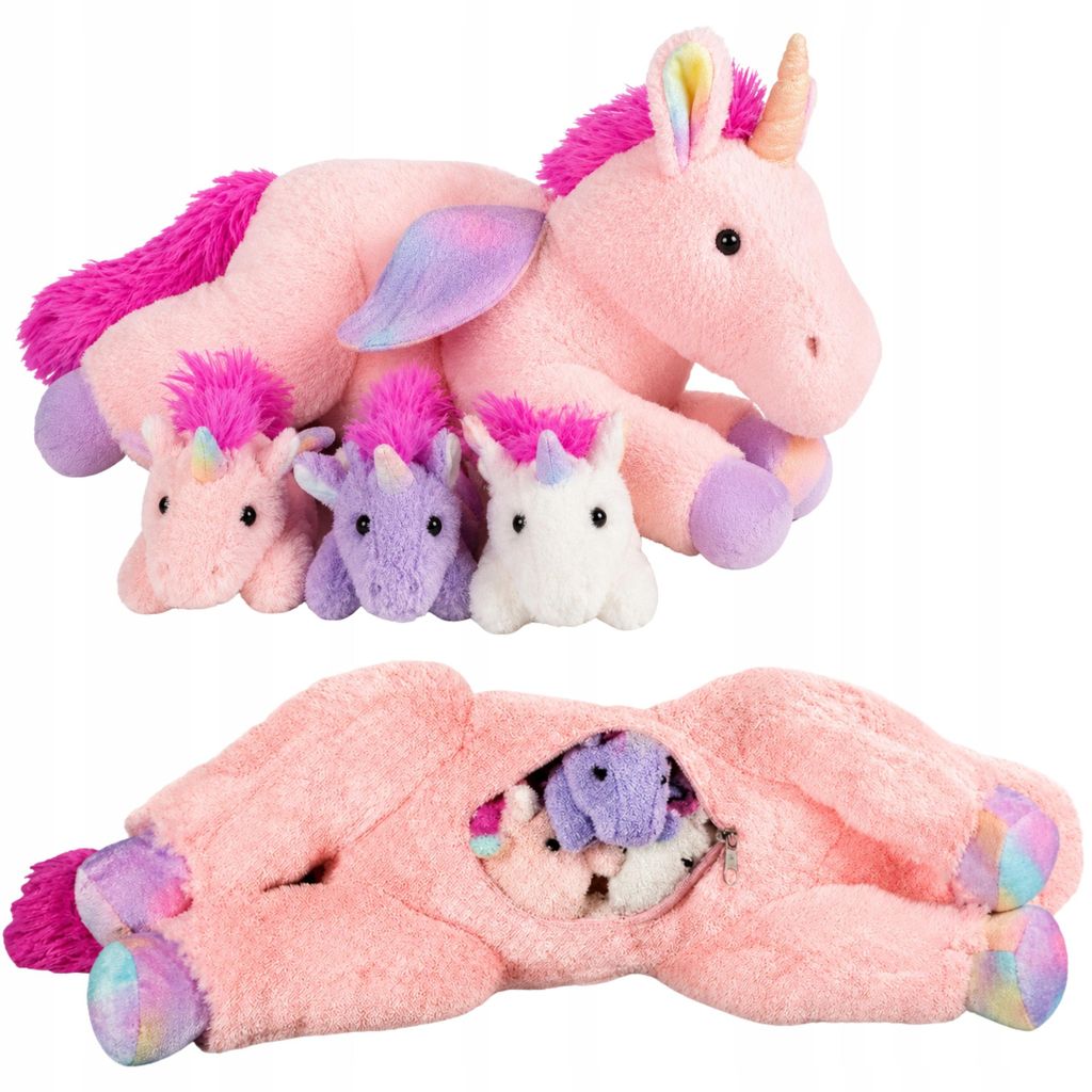 Kuscheltier Set Einhorn Mama mit 3 Babys Cozy Noxxiez FP504 Produktbild 