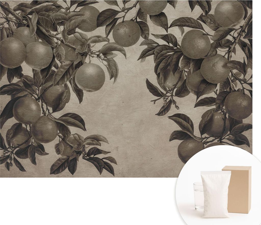 Fototapete - Wandbilder für Wohnzimmer - 208x146 cm - Dekorative Wandfolie - Modernes Design für Wanddekoration - Tapeten für Innenräume - Fruc...