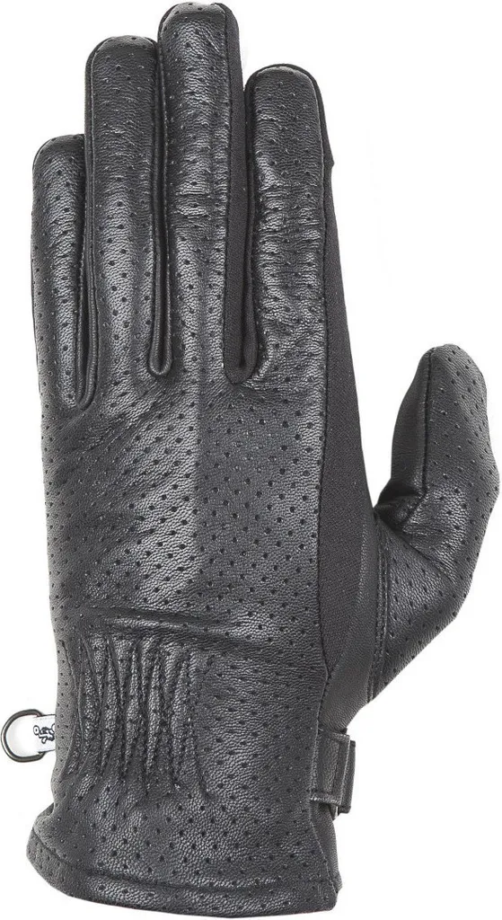 Gants de moto en cuir pour femme Helstons Candy Air été noir taille 7