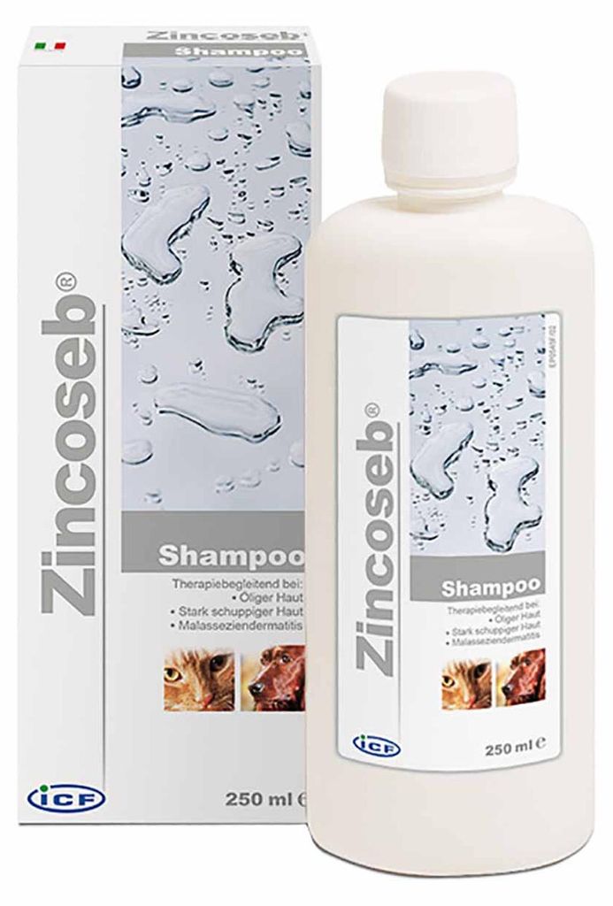 ICF Zincoseb Shampoo 250 ml | Talgüberproduktion & Produktbild 