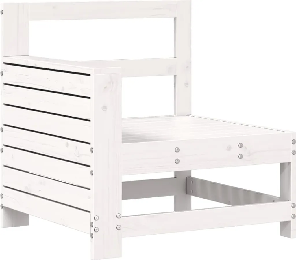 Divanetto da Giardino Bianco in Pino 69x62x70,5 cm - Relax Zen