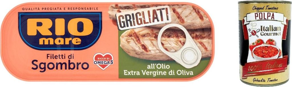 6x Rio Mare Filetti di Sgombro Grigliati all'Olio Extra Vergine di Oliva Gegrillte Makrelenfilets mit nativem Olivenöl extra 120g reich an Omega 3...