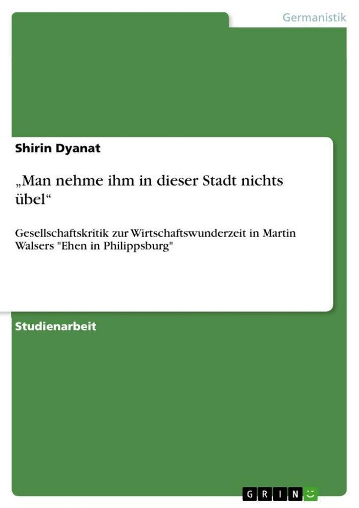 "Man nehme ihm in dieser Stadt nichts übel"