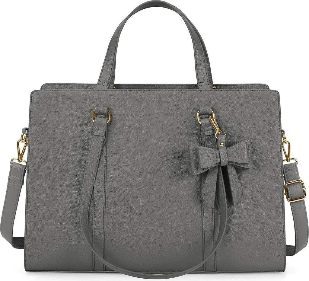 Sac Ordinateur 15.6 pouces Imperméable pour Femme avec Multi-poches Noir