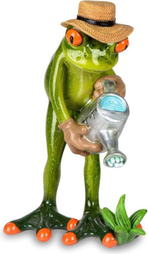 Dekofigur Frosch aus Froschhausen - Kunststein grün - Gärtner A