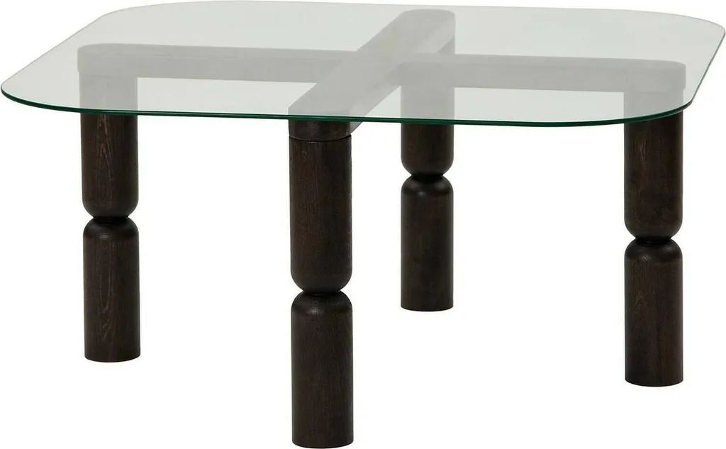 Table de salon carrée 80x80 cm Anthracite, Table basse avec Rangement