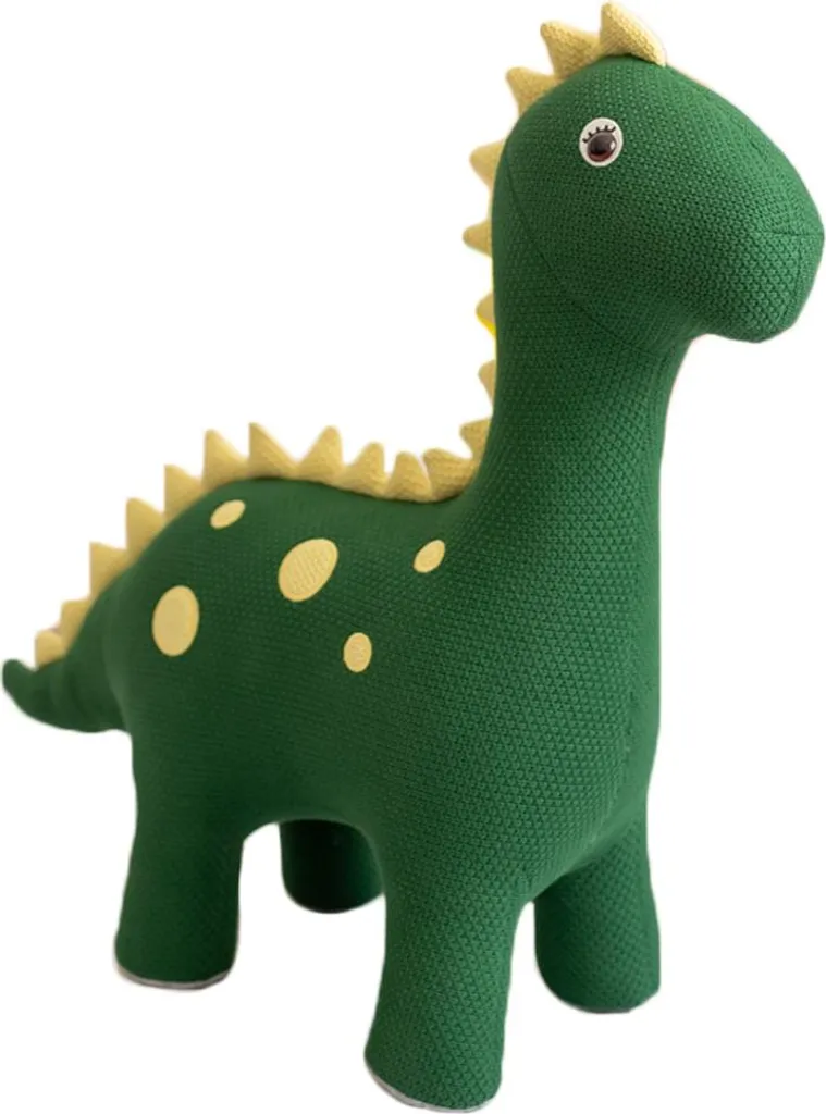 Dinosaure Vert Amigurumi Crochetts Maxi Format en Coton 78x103x29 cm