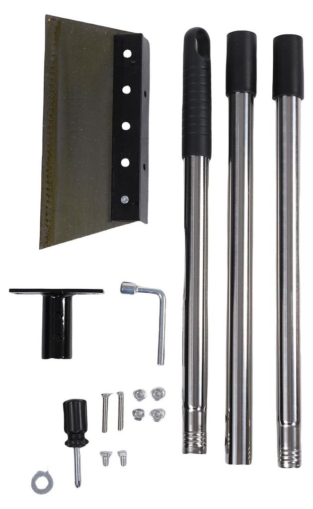Garten-Reinigungsschaufel, 1,6 m, verstellbarer Griff, multifunktionales flaches Bodenschaber-Werkzeug zum Jäten, Graben, Entfernen von Eis und Sc...