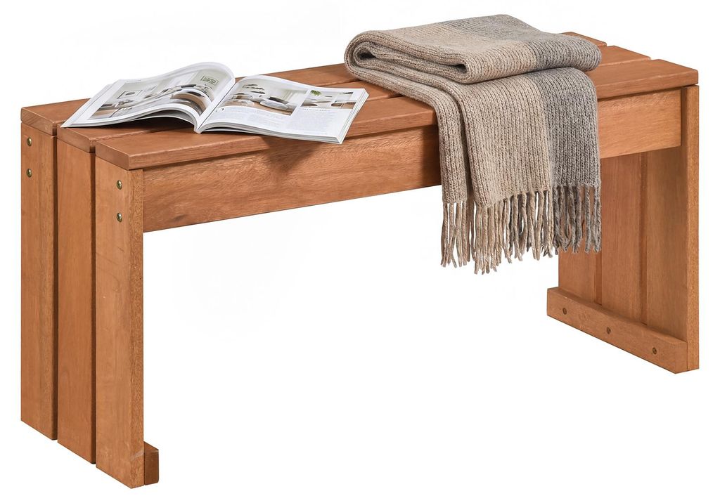 Banc de jardin COSTWAY sans dossier, banc en bois résistant Image du produit 