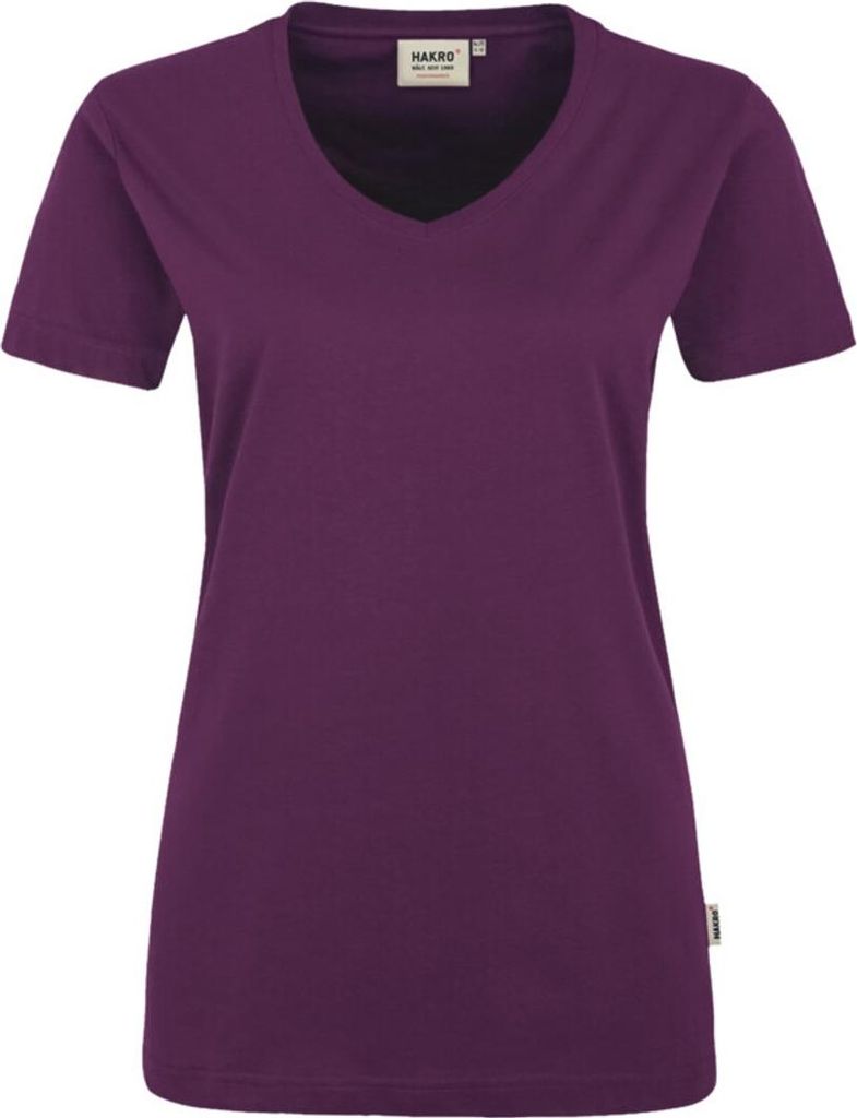 HAKRO V-T-Shirt Mikralinar Damen #181 Gr. 6XL aubergine