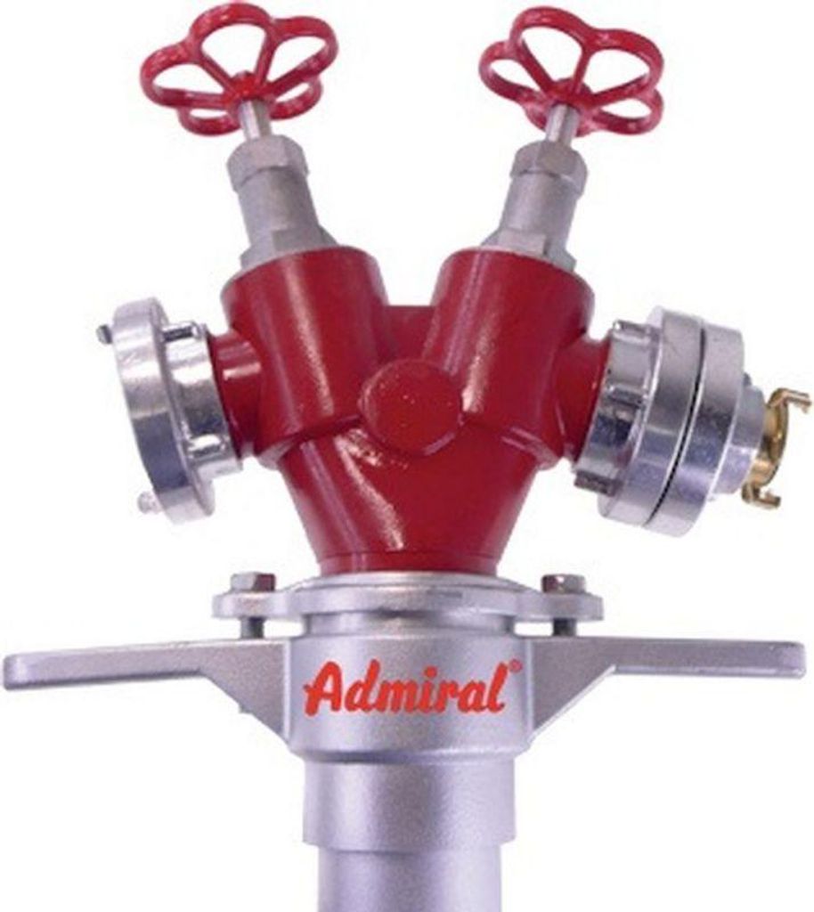 Hydrantenstandrohr STORZ Alu.DN 80 1xC-Abgang,1xAbgang Schnellkupplung,2 Ventile
