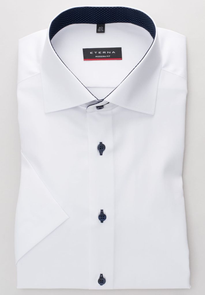 Eterna Hemd Seasonal Oxford kurzarm Modern Fit C13K 8100 Gr. 43 weiß