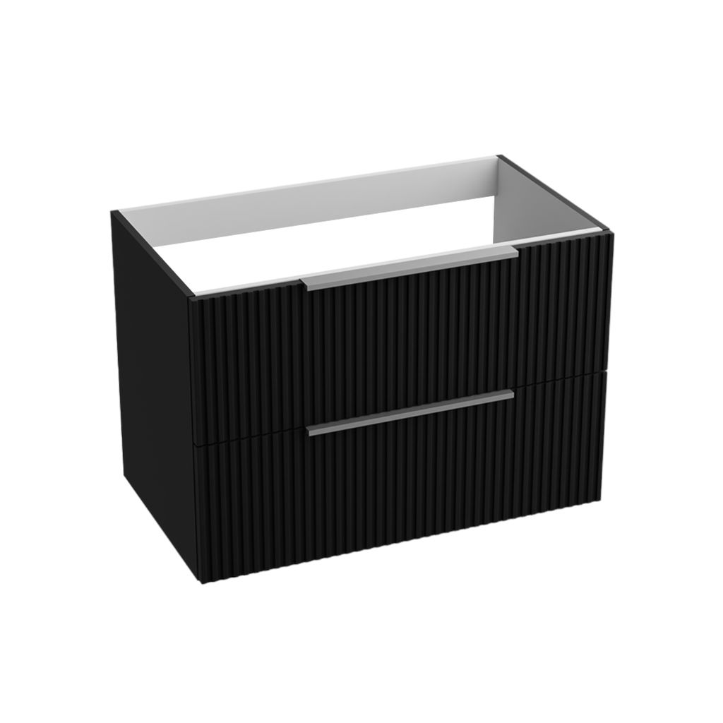 LAVITA Badezimmerschrank Oklahoma Schwarz Matt 800 | Hängeschrank | Badschrank | Waschtischschrank | Schrank 80cm Breit | Mehrzweckschrank | Häng...