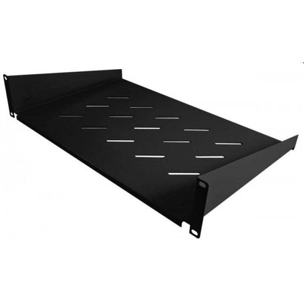 ALLNET Fachboden T400mm/2HE Schwarz Frontmontage