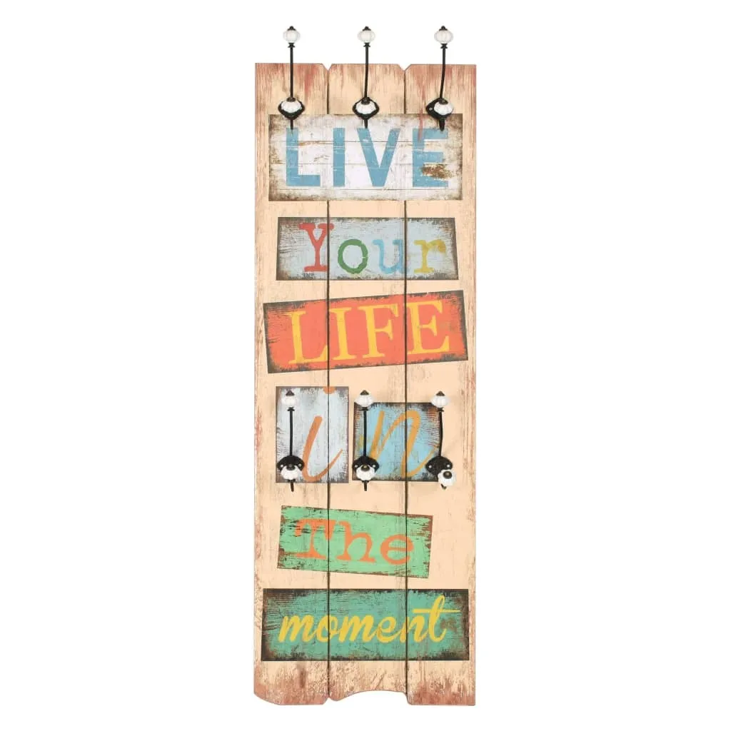 Porte-manteau mural pour l'entrée : rangement de 6 vestes et manteaux