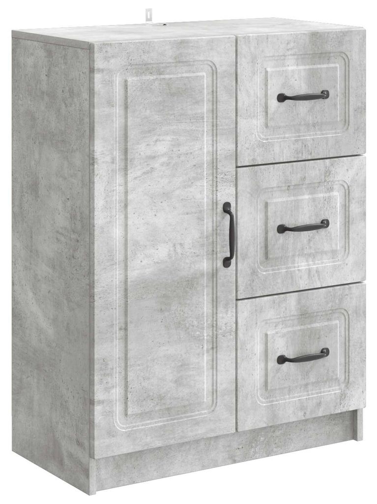 vidaXL Sideboard Betongrau 66 x 34,5 x 87 cm Holzwerkstoff