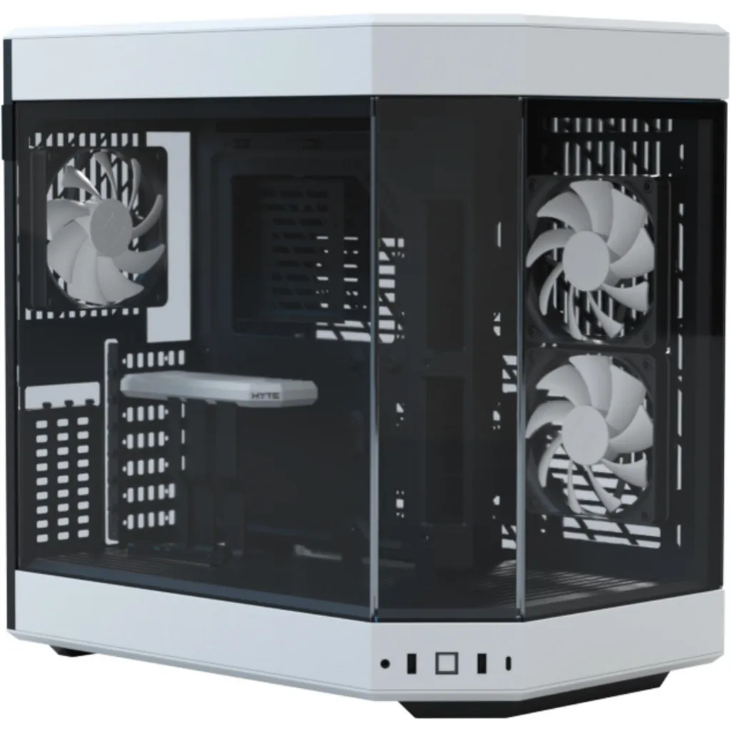 Hyte Y60 Boîtier PC Panoramique Blanc/Noir - Vue à 360 Degrés en Verre