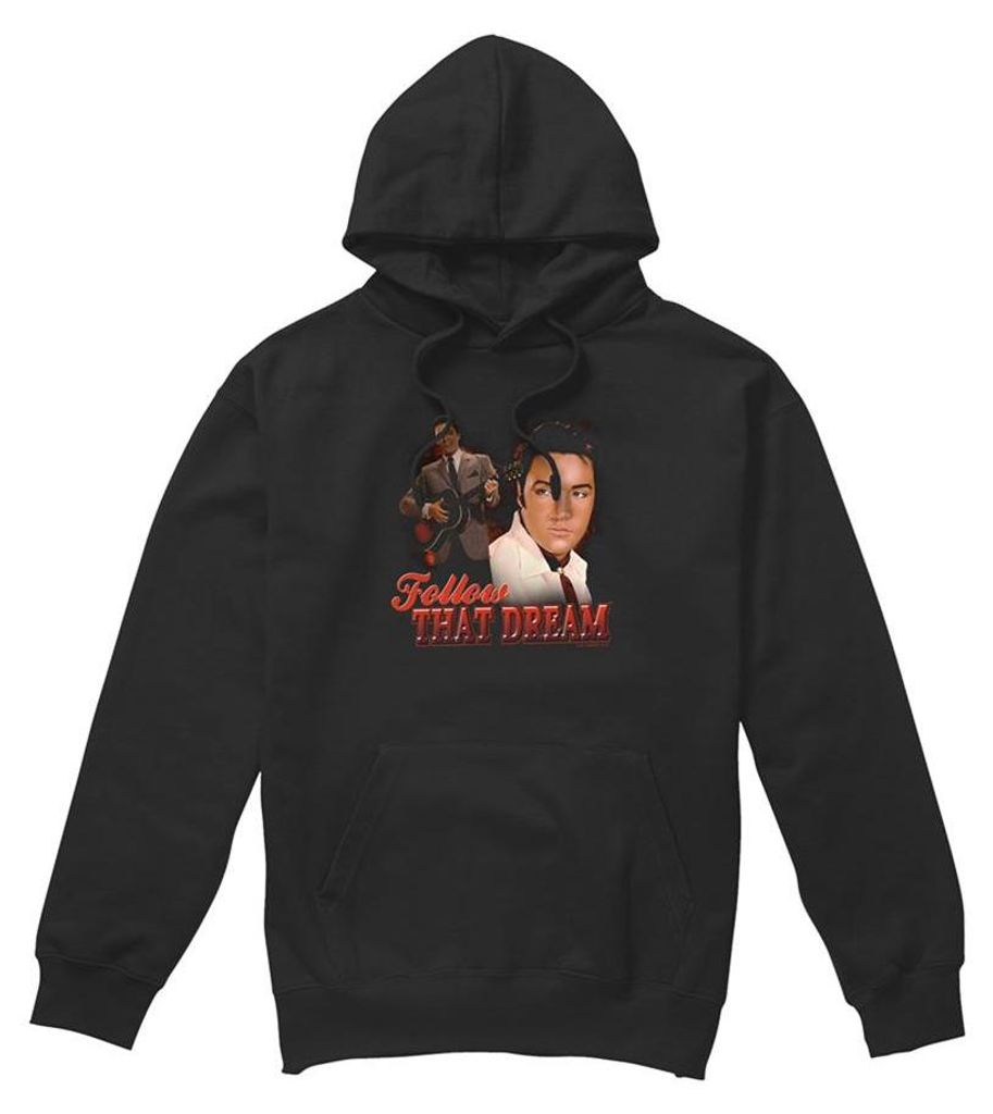 Elvis Presley - "Follow That Dream" Kapuzenpullover für Herren/Damen Uni TV32630 (S) (Schwarz)