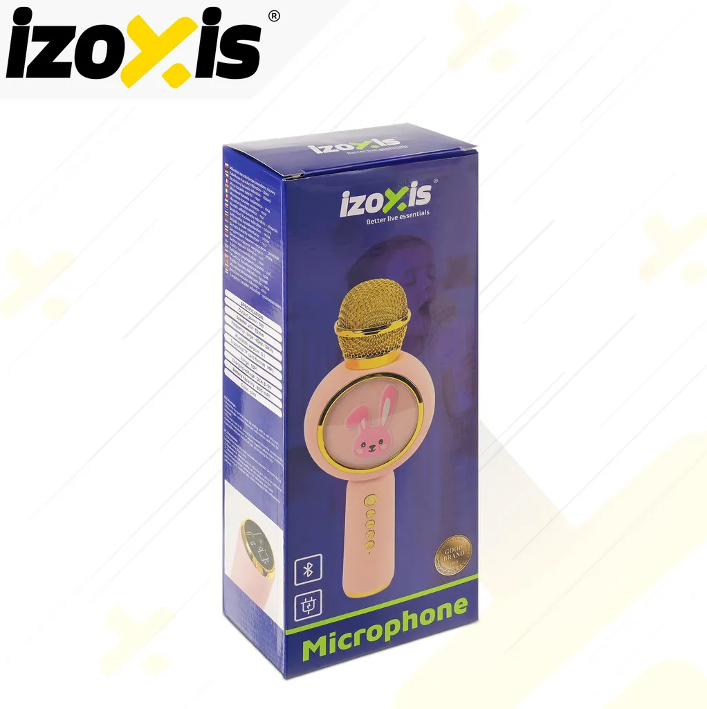 Izoxis 27048 Microfono Karaoke Rabbit Rosa - Regalo Perfetto per Bambini - 13