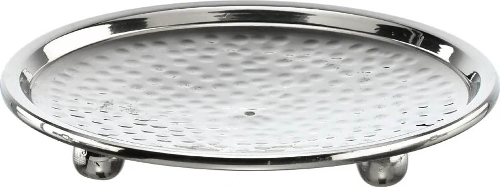 Coupelle à bougie laiton nickelé 10cm pour centre de table et cérémonie
