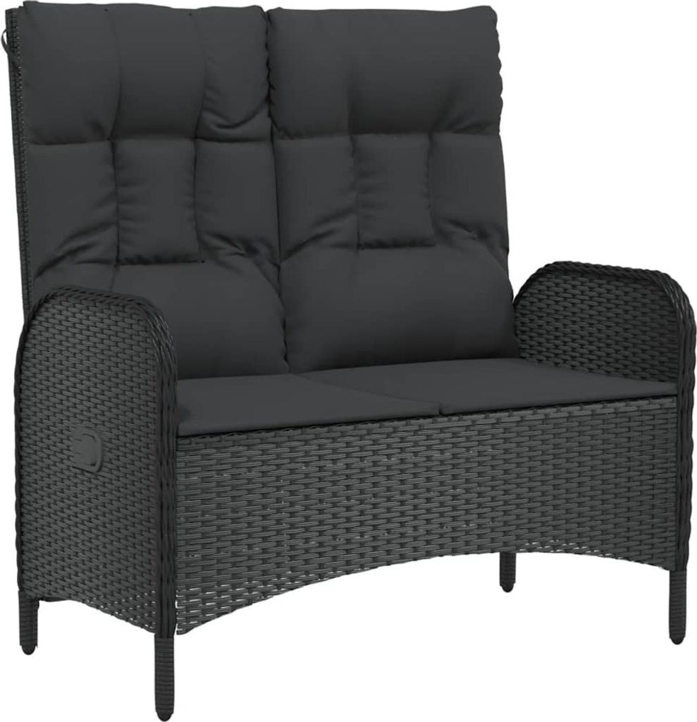 VidaXL 319894, Czarny, Rotang, Stal, Dorośli i dzieci, 1070 Zdjęcie produktu 