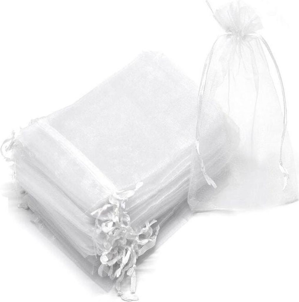 100 Stück 20 x 30 cm große Rosinenschutzbeutel, weiße Obstschutzbeutel mit Kordelbeuteln und transparenten Organzabeuteln zum Schutz vor Insekte...