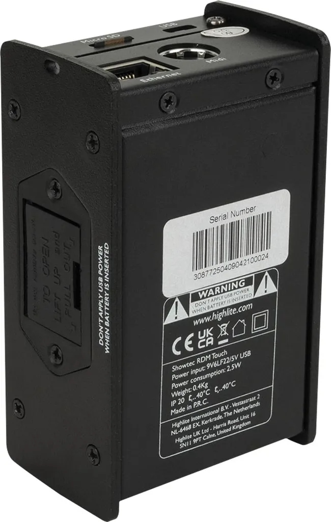 Interface de diagnostic DMX Showtec RDM Touch tactile pour Art-Net MIDI - 2