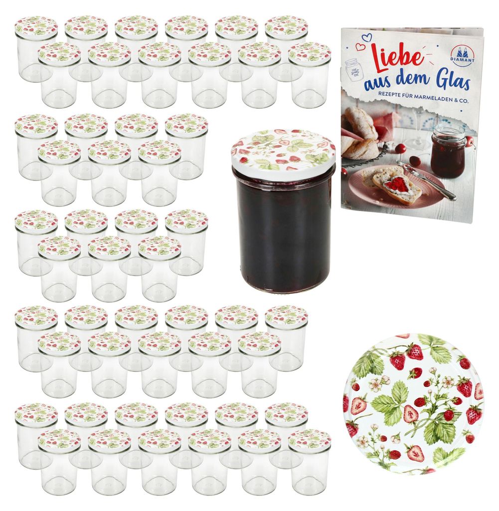 50 pots en verre renversé 230 ml HAUT Pot de conserve TO66 Image du produit 
