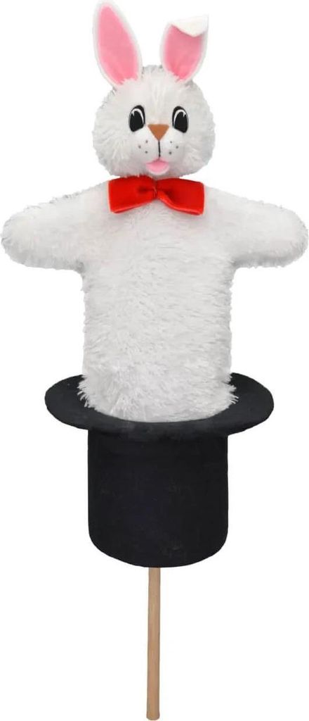 Tütenkasper Hase, Kaninchen im Zylinder, 33cm