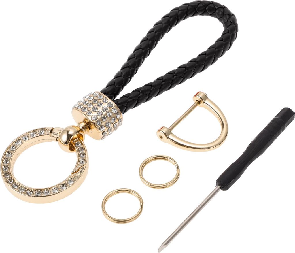 1 Set Universaler Autoschlüsselanhänger - Autoschlüsselanhänger für Zuhause für Frauen und Männer mit Ring, langlebig - Mikrofaserleder Zink...