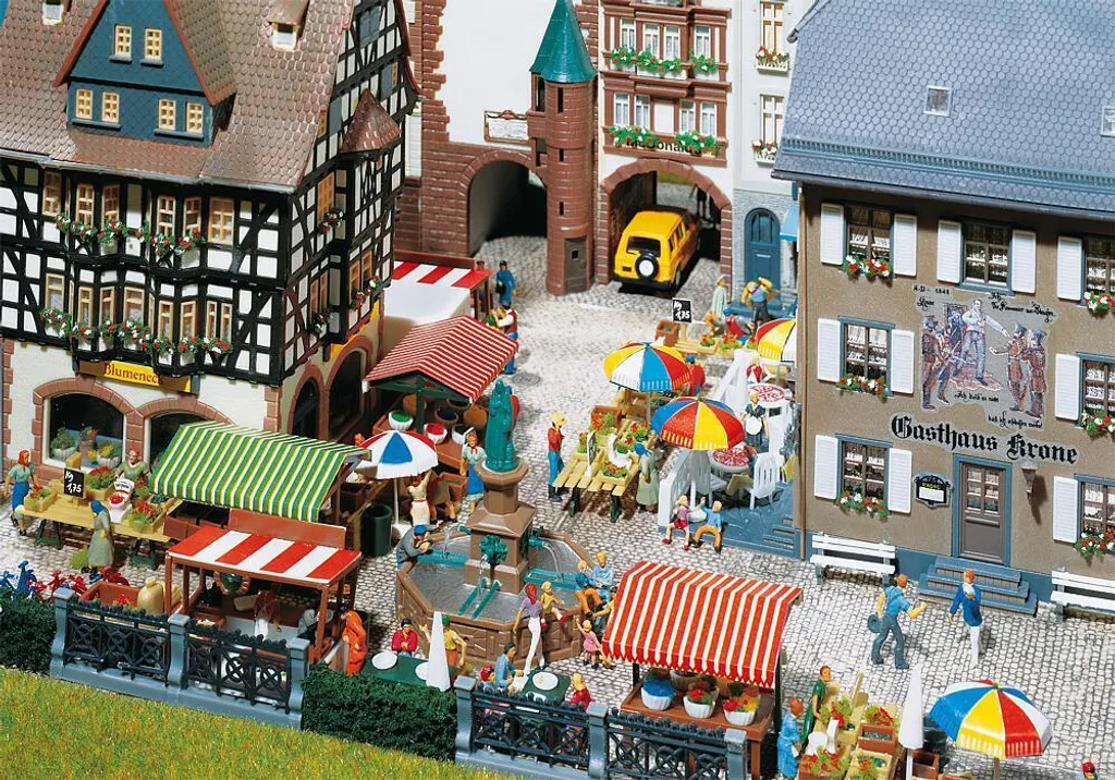 Faller 180582 Marché hebdomadaire époque II - Décor miniature HO